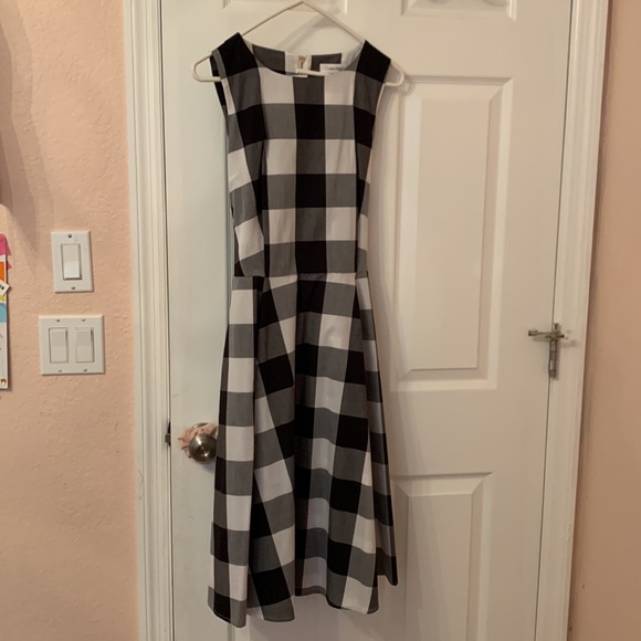 Calvin Klein black and white checkered dress. - Picture 3 of 4